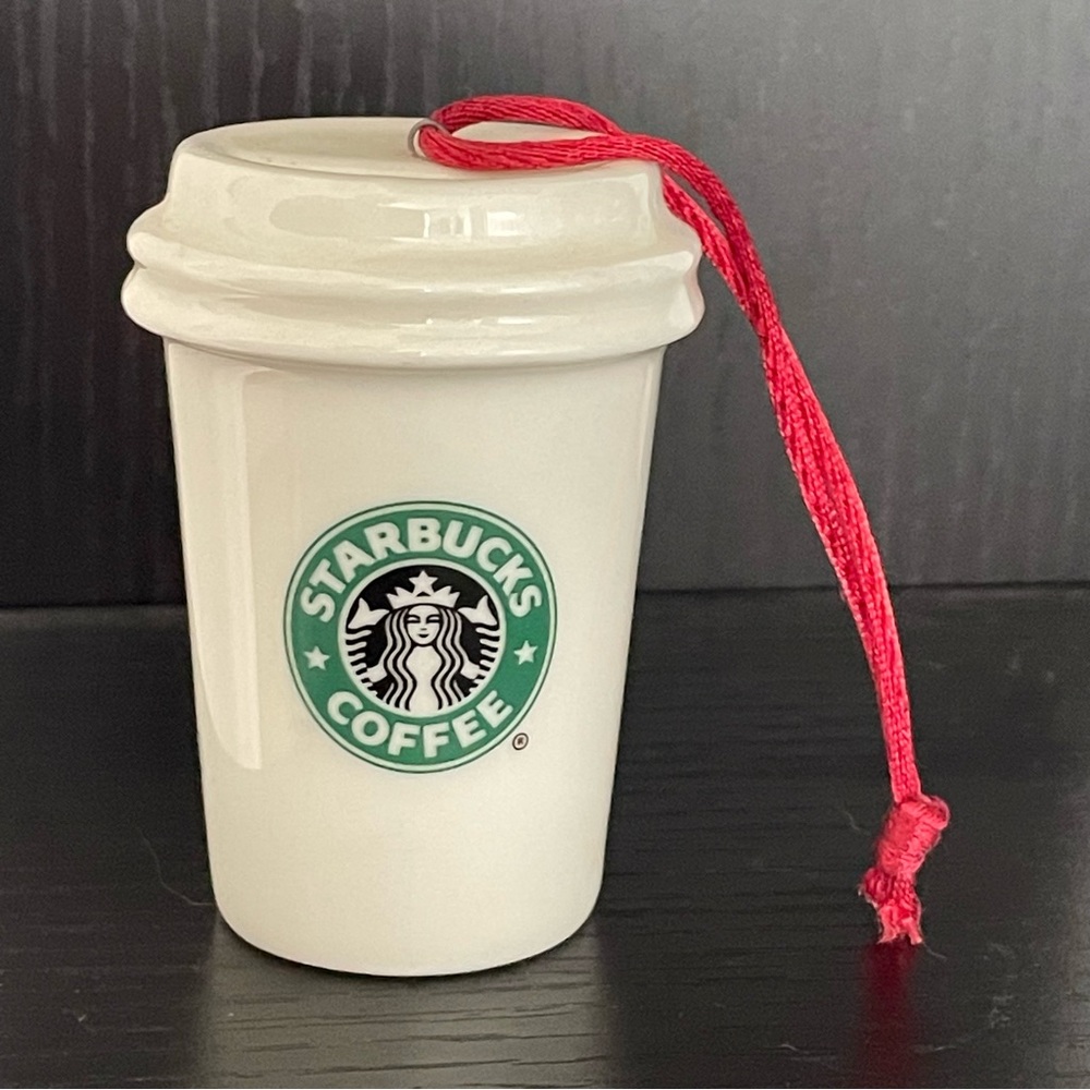 $10 SALE Starbucks 2007 Holiday Hot Drink Ornament VTG Collectible Green Blk